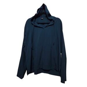 RipSkirt Hawaii Sun Hoody Womens LG Teal UPF 50 Beach Surf Pocket Lightweight